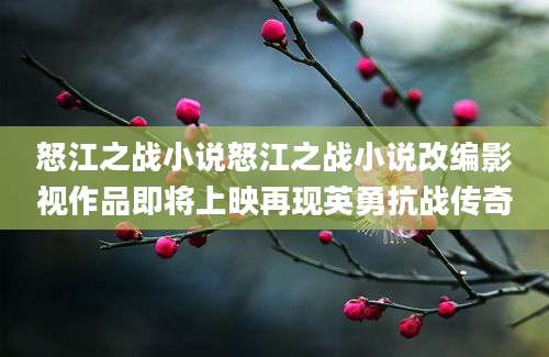 怒江之战小说怒江之战小说改编影视作品即将上映再现英勇抗战传奇