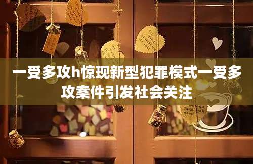 一受多攻h惊现新型犯罪模式一受多攻案件引发社会关注