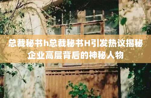 总裁秘书h总裁秘书H引发热议揭秘企业高层背后的神秘人物