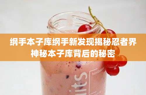 纲手本子库纲手新发现揭秘忍者界神秘本子库背后的秘密