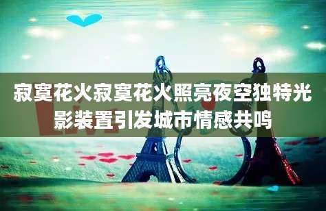 寂寞花火寂寞花火照亮夜空独特光影装置引发城市情感共鸣