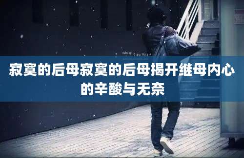 寂寞的后母寂寞的后母揭开继母内心的辛酸与无奈