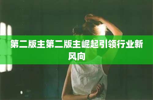 第二版主第二版主崛起引领行业新风向