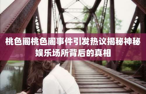 桃色阁桃色阁事件引发热议揭秘神秘娱乐场所背后的真相