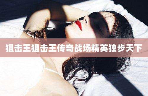 狙击王狙击王传奇战场精英独步天下