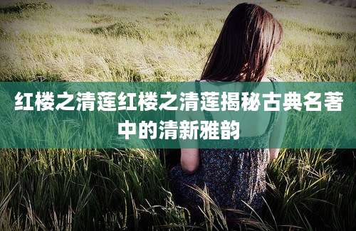 红楼之清莲红楼之清莲揭秘古典名著中的清新雅韵
