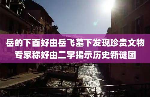 岳的下面好由岳飞墓下发现珍贵文物专家称好由二字揭示历史新谜团