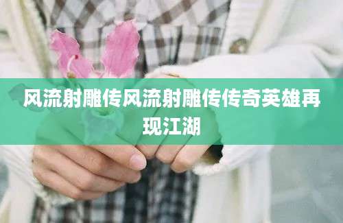 风流射雕传风流射雕传传奇英雄再现江湖