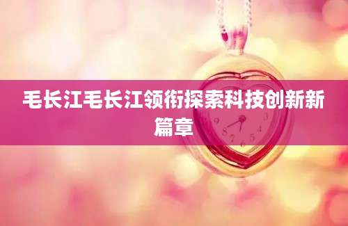 毛长江毛长江领衔探索科技创新新篇章