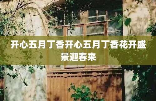 开心五月丁香开心五月丁香花开盛景迎春来