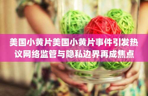 美国小黄片美国小黄片事件引发热议网络监管与隐私边界再成焦点
