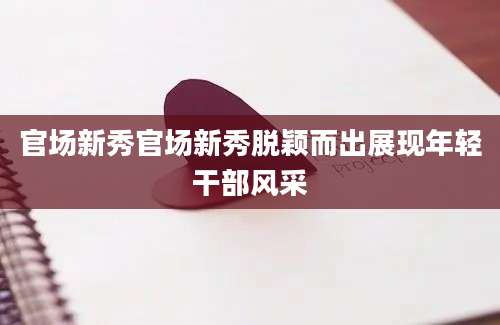 官场新秀官场新秀脱颖而出展现年轻干部风采