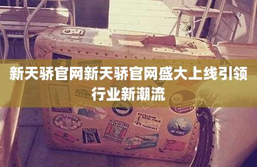新天骄官网新天骄官网盛大上线引领行业新潮流