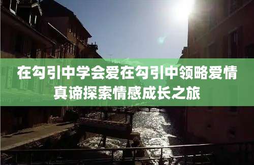 在勾引中学会爱在勾引中领略爱情真谛探索情感成长之旅