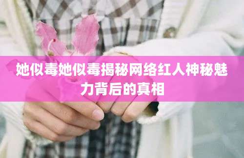 她似毒她似毒揭秘网络红人神秘魅力背后的真相