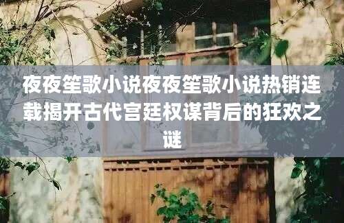 夜夜笙歌小说夜夜笙歌小说热销连载揭开古代宫廷权谋背后的狂欢之谜