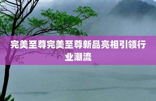 完美至尊完美至尊新品亮相引领行业潮流