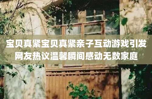 宝贝真紧宝贝真紧亲子互动游戏引发网友热议温馨瞬间感动无数家庭