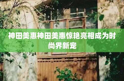 神田美惠神田美惠惊艳亮相成为时尚界新宠