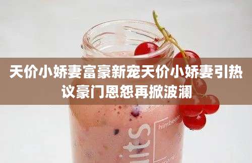 天价小娇妻富豪新宠天价小娇妻引热议豪门恩怨再掀波澜