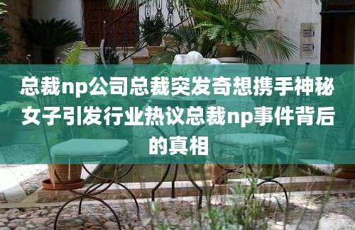 总裁np公司总裁突发奇想携手神秘女子引发行业热议总裁np事件背后的真相