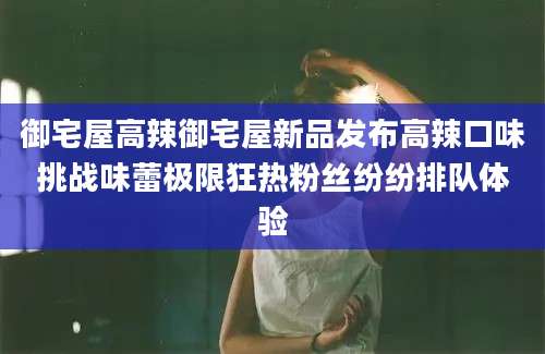 御宅屋高辣御宅屋新品发布高辣口味挑战味蕾极限狂热粉丝纷纷排队体验