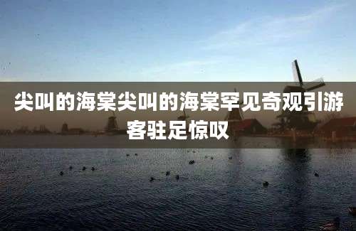尖叫的海棠尖叫的海棠罕见奇观引游客驻足惊叹