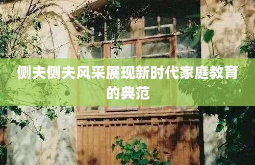 侧夫侧夫风采展现新时代家庭教育的典范