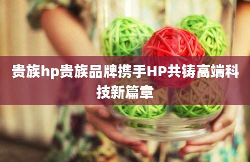 贵族hp贵族品牌携手HP共铸高端科技新篇章
