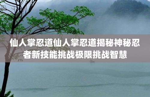 仙人掌忍道仙人掌忍道揭秘神秘忍者新技能挑战极限挑战智慧