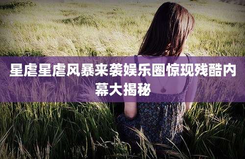 星虐星虐风暴来袭娱乐圈惊现残酷内幕大揭秘