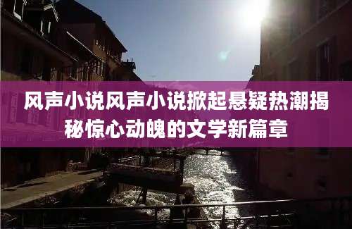 风声小说风声小说掀起悬疑热潮揭秘惊心动魄的文学新篇章