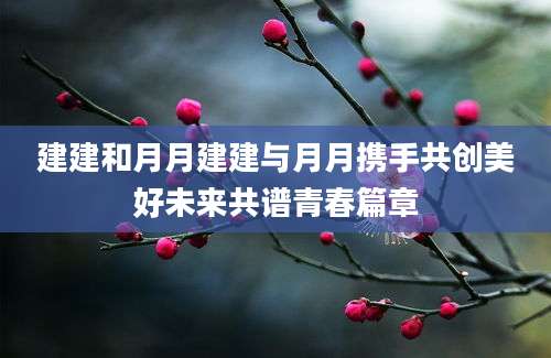 建建和月月建建与月月携手共创美好未来共谱青春篇章