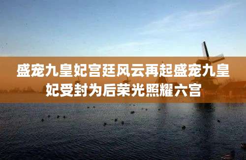 盛宠九皇妃宫廷风云再起盛宠九皇妃受封为后荣光照耀六宫