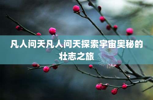 凡人问天凡人问天探索宇宙奥秘的壮志之旅