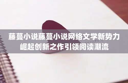 藤蔓小说藤蔓小说网络文学新势力崛起创新之作引领阅读潮流