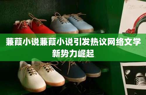 蒹葭小说蒹葭小说引发热议网络文学新势力崛起