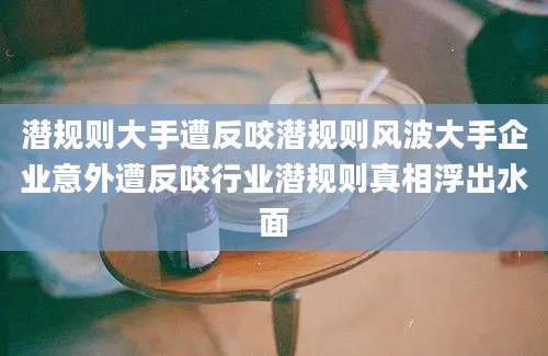 潜规则大手遭反咬潜规则风波大手企业意外遭反咬行业潜规则真相浮出水面