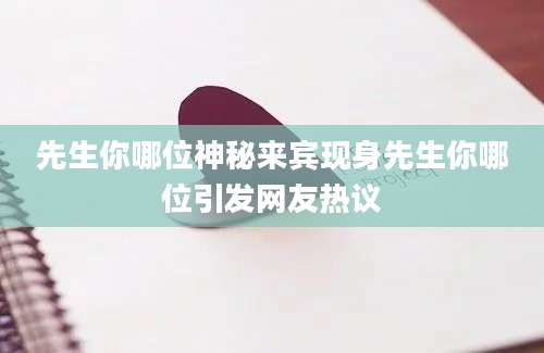 先生你哪位神秘来宾现身先生你哪位引发网友热议