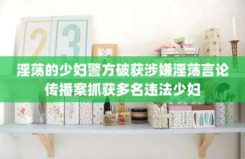 淫荡的少妇警方破获涉嫌淫荡言论传播案抓获多名违法少妇