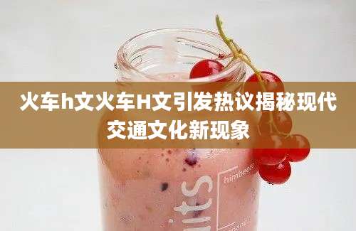 火车h文火车H文引发热议揭秘现代交通文化新现象