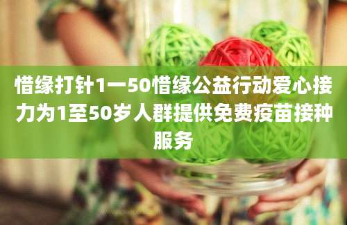 惜缘打针1一50惜缘公益行动爱心接力为1至50岁人群提供免费疫苗接种服务