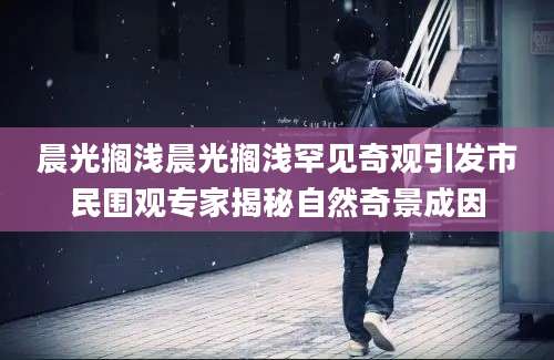 晨光搁浅晨光搁浅罕见奇观引发市民围观专家揭秘自然奇景成因