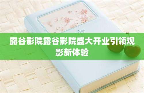 露谷影院露谷影院盛大开业引领观影新体验