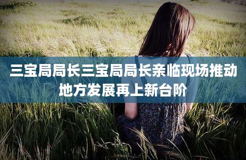 三宝局局长三宝局局长亲临现场推动地方发展再上新台阶