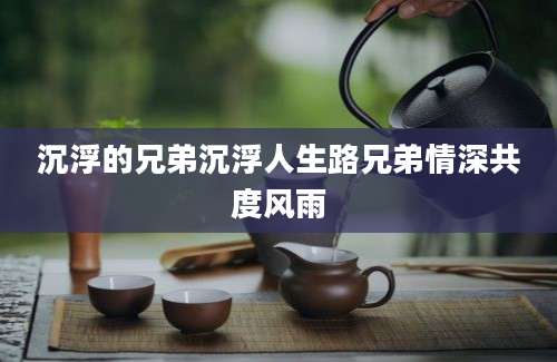 沉浮的兄弟沉浮人生路兄弟情深共度风雨