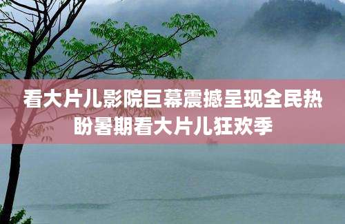 看大片儿影院巨幕震撼呈现全民热盼暑期看大片儿狂欢季