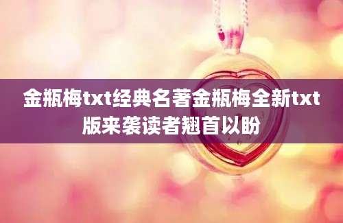 金瓶梅txt经典名著金瓶梅全新txt版来袭读者翘首以盼