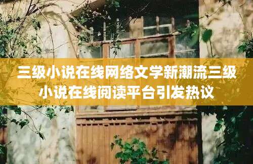 三级小说在线网络文学新潮流三级小说在线阅读平台引发热议