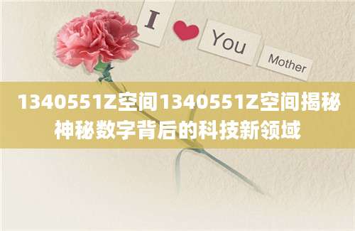 1340551Z空间1340551Z空间揭秘神秘数字背后的科技新领域